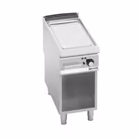 Elektriskā grilvirsma - 6,6 kW - Rievota - iekļauts statīvs