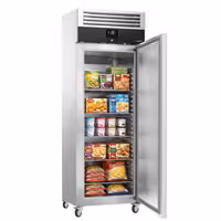Szafa mroźnicza PREMIUM – stal nierdzewna – GN 2/1 – 650 L – z 1 drzwiami