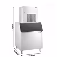 Premium Plus modularni aparat za proizvodnju pahuljastog leda – 155 kg/24 s spremnikom za pohranu leda od 200 kg