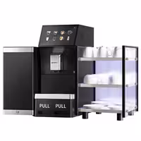 Commercial Bean to Cup Coffee Machine - 16 Drink Options - 10" Touchscreen - incl. Milk Cooler