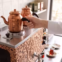 Commercial Gas & Electric Copper Tea Urn - 770mm - 22 Litres