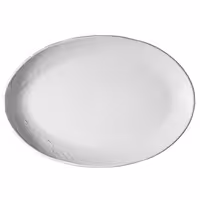 (12 adet) CLASSICO - Düz Tabak - Oval - Porselen, 360x360mm, Beyaz