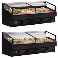 Commercial Island Chiller - 2580x1063mm - 340 Litres - Open-Top - Black