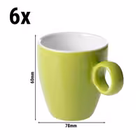 (6 adet) BART COLOUR CAFE - Espresso Fincanı Colour Cafe - 65ml - Lime