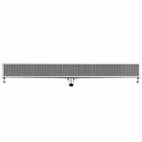 Podni odvod od nehrđajućeg čelika – 2100 x 300 mm – ugradnja u ravnini s podom i bočni izlaz – Ø 70 mm