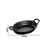 STAUB | SPECIALITIES - Vatrostalna posuda - Ovalna - 210 mm - Lijevano željezo - Crna boja