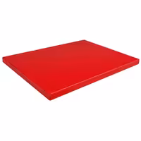 Neslīdošs griešanas dēlis ar stoperiem - EN 600x400 mm - Biezums: 20 mm - Polietilēns (PE) - Sarkans - Trauku mazgājamajā mašīnā mazgājams - HACCP atbilstošs