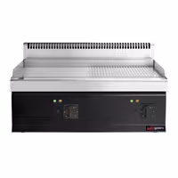 Plancha eléctrica Fry top - 13,8 kW - Mixto liso/ranurado - Superficie de cocción: 795x535mm