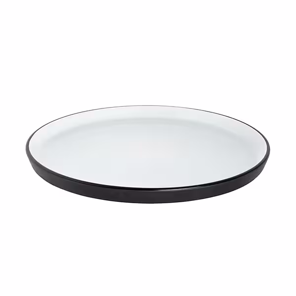 (6 pcs) COSMIC | Plate - flat - Porcelain - Ø250mm - Black