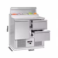 Pripremni rashladni pult ECO - 900x700 mm - 1 vrata i 2 ladice - za 5x GN 1/6