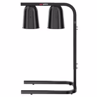 Toplinski most za grijanje hrane – infracrveni – s 2 grijaće svjetiljke – 453x360 mm – 500 W – podesiva visina – Crna