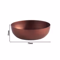 (6 adet) Sos Kasesi - LEVANTE - Paslanmaz çelik - 50ml - Ø75mm - Kırmızı