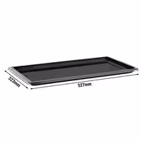 GN 1/1 Gastronorm Tray - Polycarbonate - 527x323mm - Height: 23mm - Black