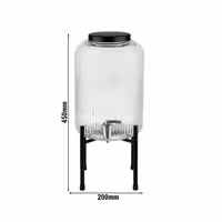 Getränkespender - INDUSTRIAL - 2-teiliges Set - Glasbehälter mit Zapfhahn - 7 Liter - inkl. Standfuß