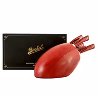 BERKEL | ELEGANCE - Messerblock mit 5 Messer - rotes Leder