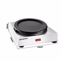 Grijana ploča od nehrđajućeg čelika - 60 W - za 1 termos vrča Ø 174 mm