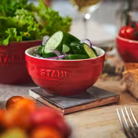 STAUB| Ceramic Bowl – Cherry Red - Ø 140 mm - Antique Glaze - For Dressings & Serving