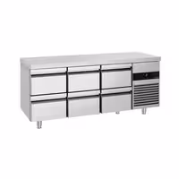 Rashladni pult PREMIUM - 1865x700 mm - 474 l - Ventilirano hlađenje - s 6 ladica