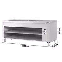 Bufete karstā KOPENHAGEN - 2 310 mm - ar karsto marmītu - piemērota 6x GN 1/1