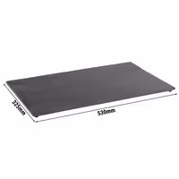 (6 adet) VALO Sunum Tabağı - Dikdörtgen - Doğal arduvaz taş - GN 1/1 - 530x325mm - Siyah