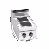 Elektroherd - 5,2 kW - 2 Platten Eckig
