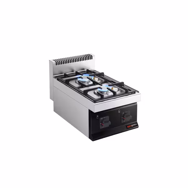 Cocina a gas - 10kW - 2 fuegos