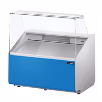 Chladicí pult - 1000 mm - přední panel světle modrý