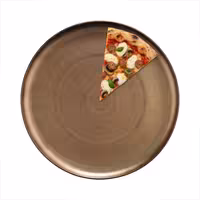 (12 adet) Pizza Tabağı Yuvarlak - Porselen, Ø310mm, Bronz