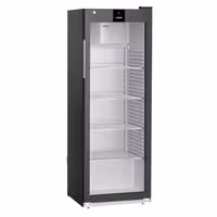 LIEBHERR | Szafa chłodnicza PERFORMANCE – 347 L – od +1 do +15 °C – z wnętrzem z tworzywa sztucznego i 1 drzwiami szklanymi – czarna