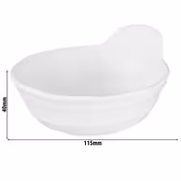 (6 adet) Kase - ZEN - Melamin - 150ml - Derinlik:40mm - Siyah