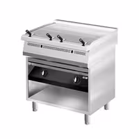 Grill à eau à gaz professionnel - 22kW - sur pied - 2 grilles de cuisson - grilles de cuisson en fonte