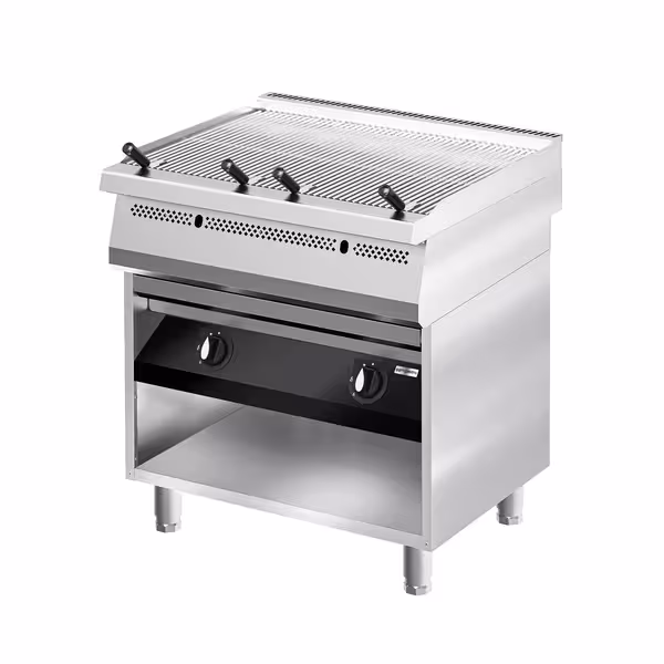 Vizes gázgrill - 22 kW - 2 grillrács - Szabadon álló kivitel - 700 mm mély