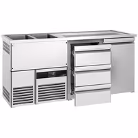 Direct Draw Beer Dispenser / Kegerator PREMIUM - 1950x700mm - 1 Door & 3 Drawers