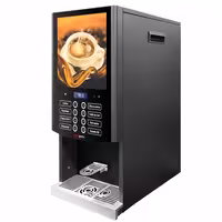 Hot Drinks Vending Machine - 3 Powder Containers - 2.5 kW - Digital - Black
