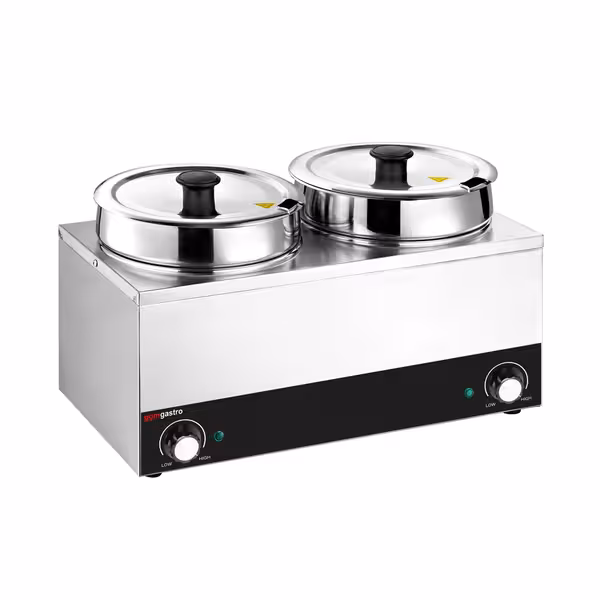 Stolni bain-marie - grijač za umake - 13 l - 400 W - 2 lonca s po 6,5 l