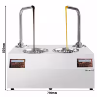 Isıtıcılı Pompalı Çikolata Sosluğu - 2x 5.5kg - 1.9kW - 2 pompa ile