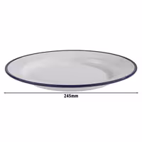 (6 Stück) Teller - ENAMEL LOOK - Melamin - Ø 245mm, H: 25mm