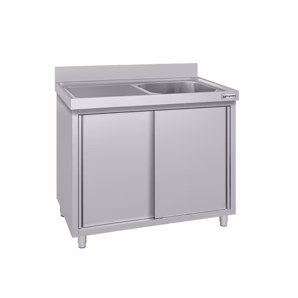 Sudoper s ormarićem ECO - inox - 1000 x 700 mm - s 1 koritom - korito desno