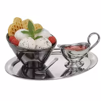(6 قطع) وعاء الصلصة - PROFI - ستانلس ستيل 18/8 - 0.07 Liter - 130x60x90mm