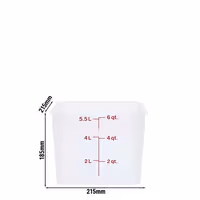 (6 komada) CAMBRO | CAMSQUARES® - Posude - 5,7 litara - Prozirne
