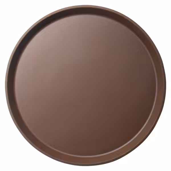 (12 adet) CAMBRO | CAMTREAD® - Fiberglas tepsi - yuvarlak - ø 355mm - yüksek profil - kahverengi