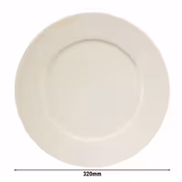 (24 pcs) PERA | Plate - flat - Porcelain - Ø320mm - Cream