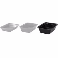 (300 pcs) Food Lidding Tray Polypropylene - 1000ml - Rectangular - Black