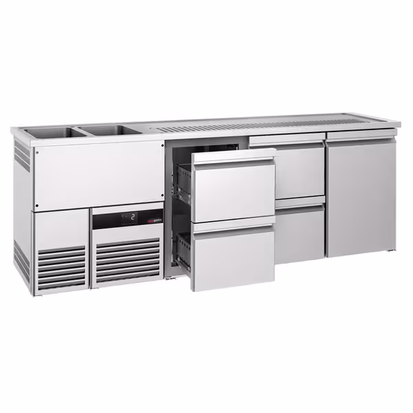 Pivski šank PREMIUM - 2500x700 mm - 1 Vrata & 4 Ladice