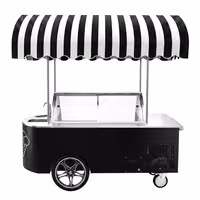 Ice Cream Cart - 2146mm - with sink - for 9 x 5 litres Napoli pans
