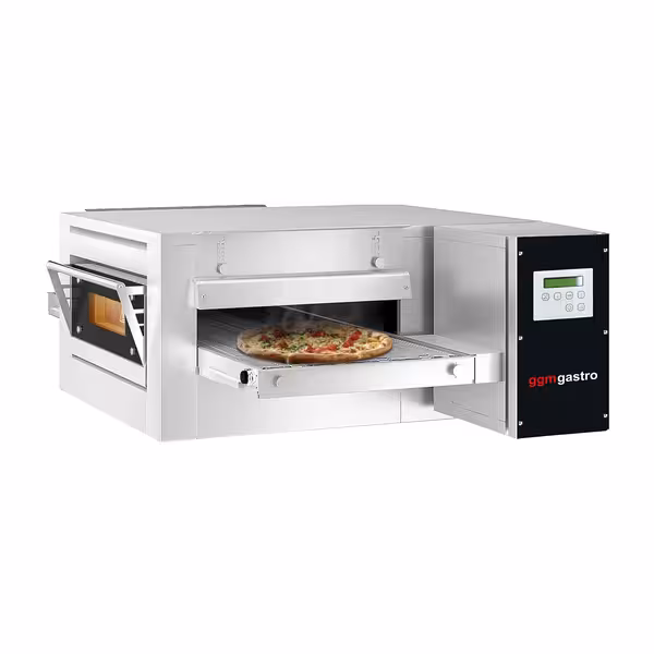 Commercial Electric Conveyor Pizza Oven - 1670x2150mm - Digital Controls - Belt Width: 800mm - up to 320°C - incl. Base Frame