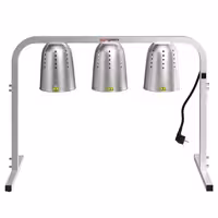 Infracrveni grijaći most s 3 grijaće lampe – 750 W – podesive visine – srebrni