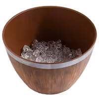 Kase - Paslanmaz Çelik & Melamin - 3L - yuvarlak - 2 parçalı set - Ø260mm - Derinlik:160mm - Kahverengi