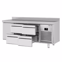 Aukstuma galds PREMIUM PLUS - 1960x600 mm - 385 l - ar 1 durvīm - ar 4 atvilktnēm - Ar apmali