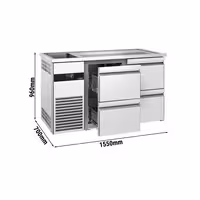 Direct Draw Beer Dispenser / Kegerator PREMIUM - 1550x700mm - 4 Drawers